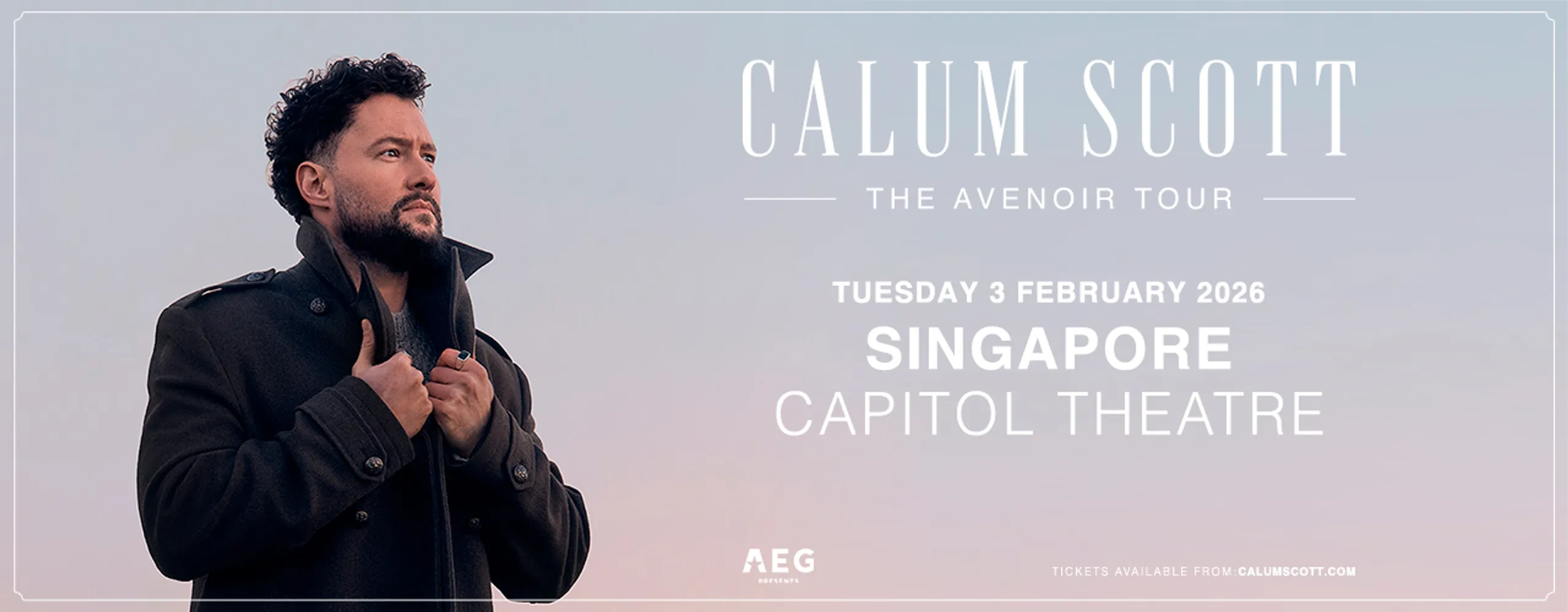 Calum Scott The Avenoir Tour 2026 in Singapore